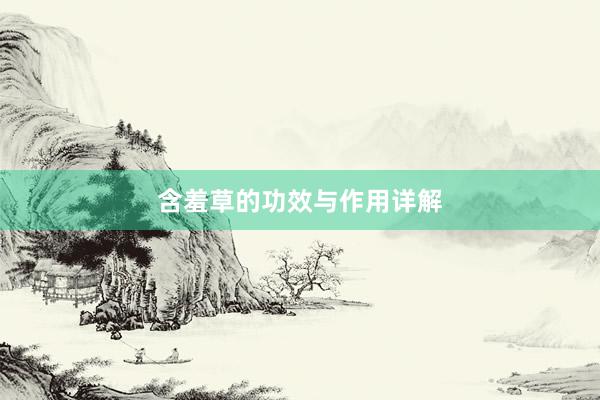 含羞草的功效与作用详解